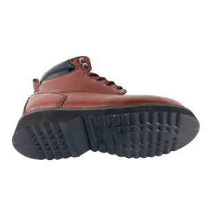 6 Inch Brown Goodyear Safety Shoes with Steel Toe and plate