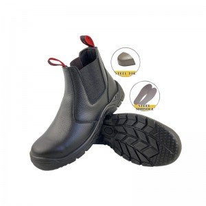 Men Slip-on PU Sole Dealer Boot with Steel Toe Cap and Steel Midsole