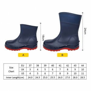 Low Cut Safety Shoes Steel Toe Steel Shank PVC Boots