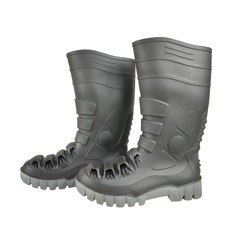 Mining Safety Rain Boots Steel Toe Steel Midsole New Style Industry PVC Shoes (1)